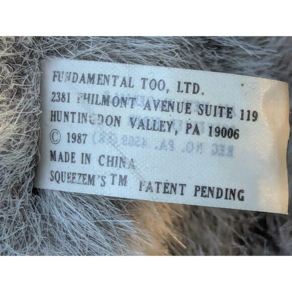 Vintage 1987 Fundamental Too Plush Squeezems Walter Warthog Stuffed No Sound Toy - Picture 7 of 8